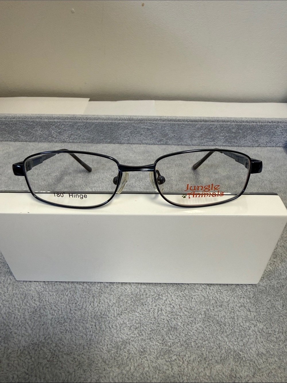 NWOT Jungle Eyewear Animals Bison Kids Metal Frame Glasses in Navy Eyesize 44